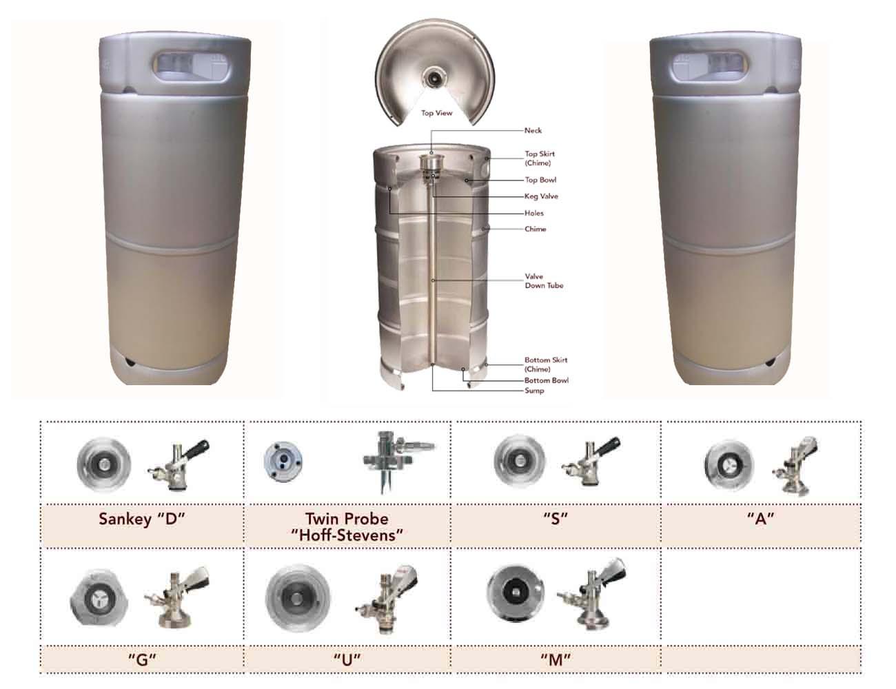 <b>US 1/6bbl Stainless Steel Bee</b>